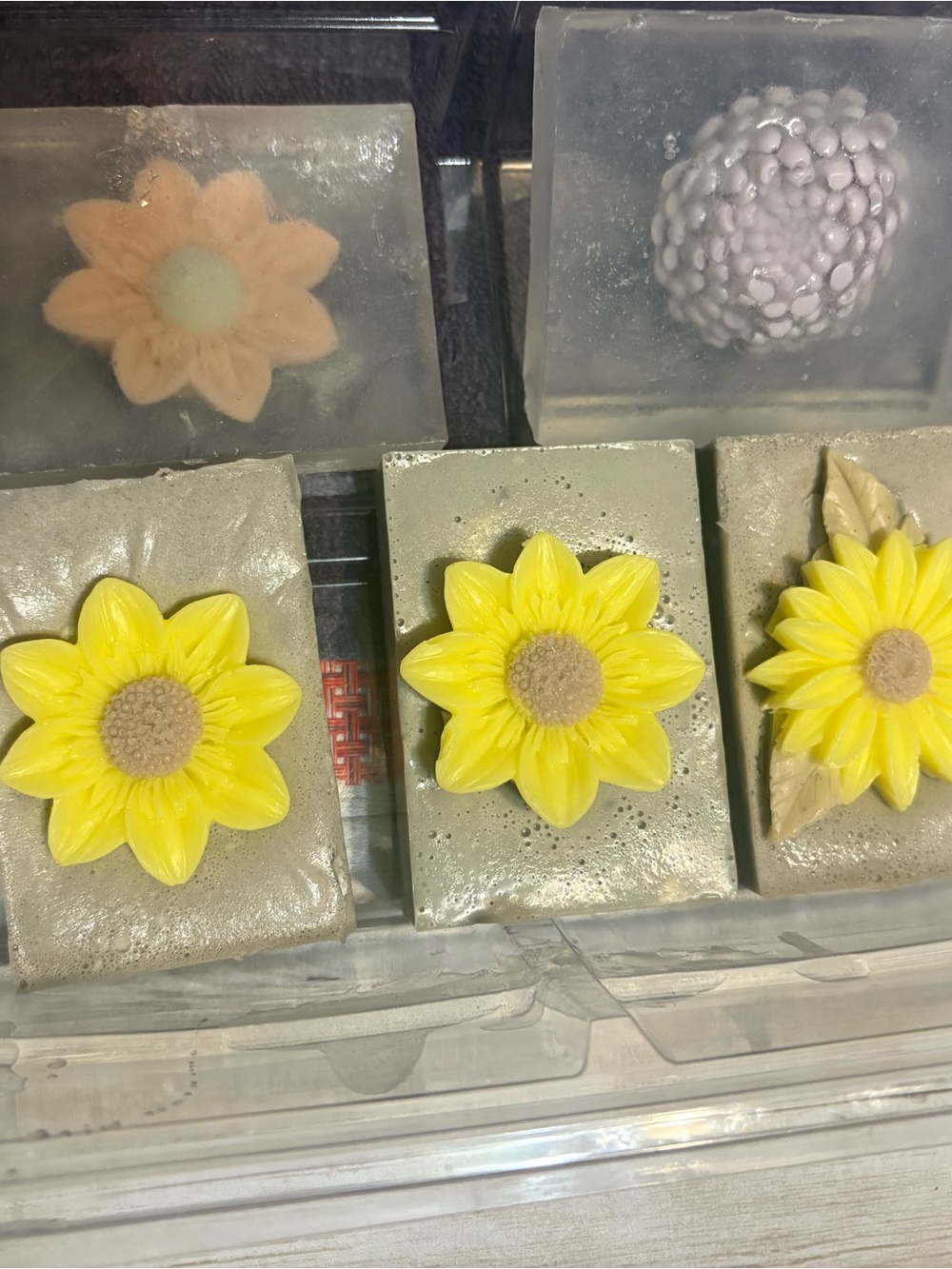 Sunflower Decorative Beauty bar Soap - Yellow